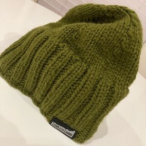 Olive green knit cap